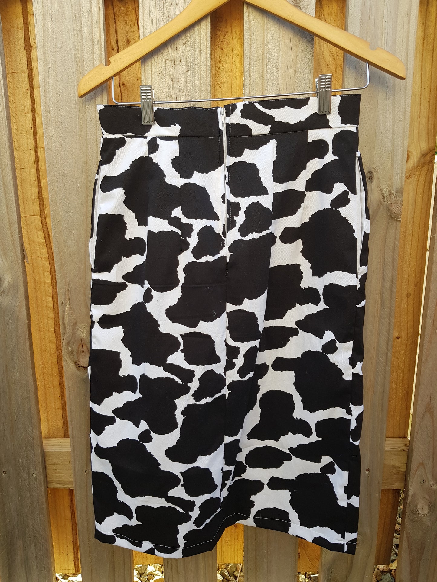 WESTERN TILL APPAREL - Ladies High Waisted Skirt - Cow Print