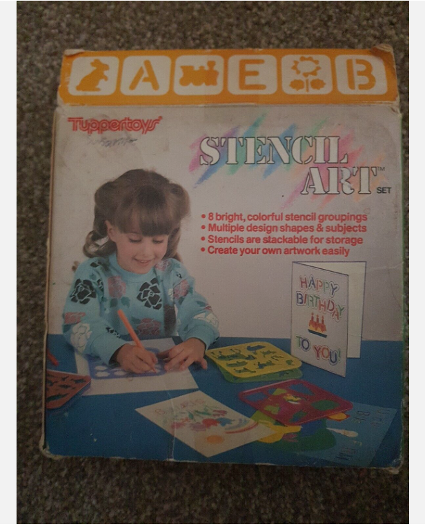 VINTAGE & COLLECTABLES - Tupperware 1987's stencil set